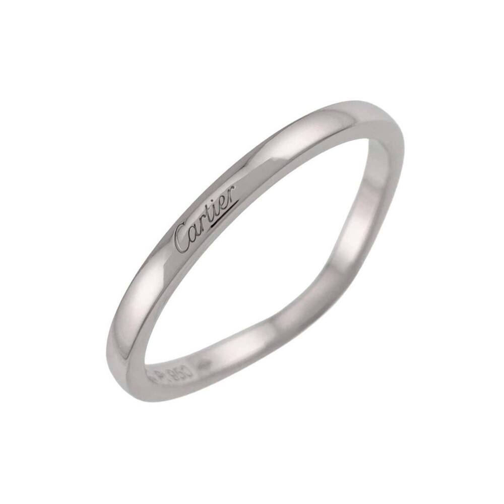 Cartier Ballerina Curve #59 Ring, 2mm wide, Platinum.